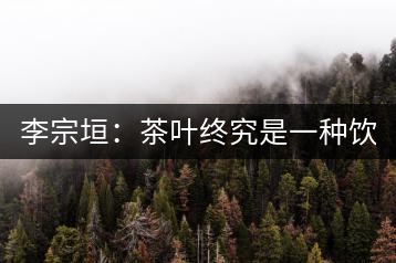 李宗垣:茶葉終究是一種飲料 鐵觀音回歸傳統不能一刀切