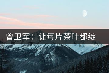 曾衛軍:讓每片茶葉都綻放生命