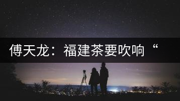 傅天龍:福建茶要吹響“集結號”重塑民族品牌
