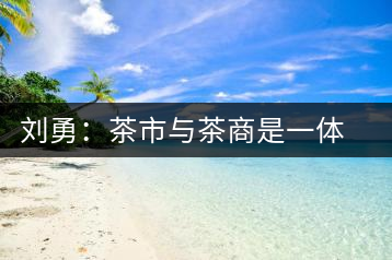 劉勇：茶市與茶商是一體 互相促進才能更好發展