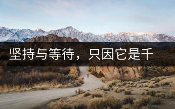 堅持與等待，只因它是千山之外