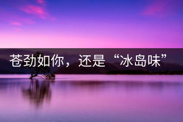 蒼勁如你,還是“冰島味”嗎?