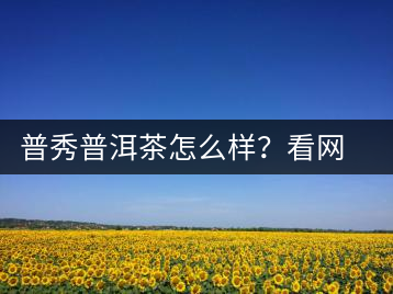 普秀普洱茶怎么樣？看網友精彩回答