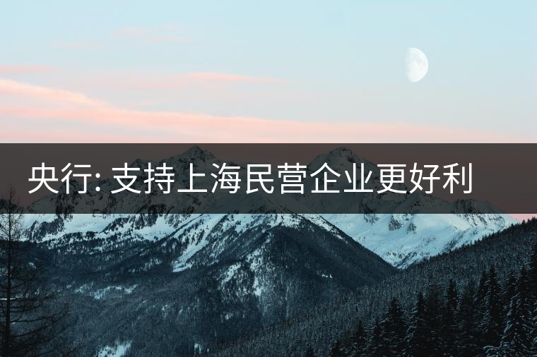 央行: 支持上海民營企業更好利用債券融資 央行: 支持上海民營企業更好利用債券融資