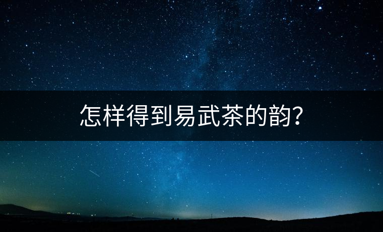 怎樣得到易武茶的韻? 怎樣得到易武茶的韻?