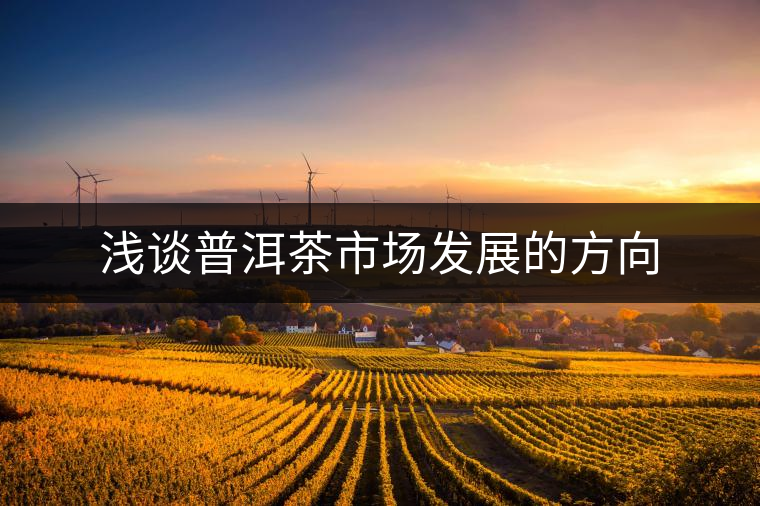 淺談普洱茶市場發展的方向 淺談普洱茶市場發展的方向