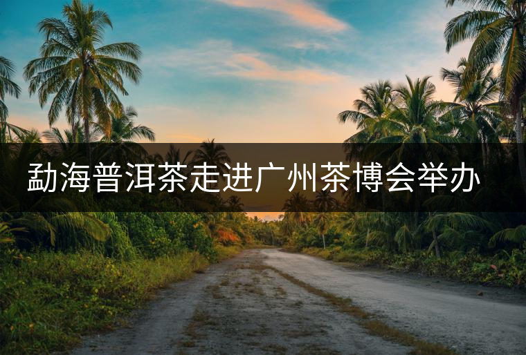 勐海普洱茶走進廣州茶博會舉辦品牌推介會 勐海普洱茶走進廣州茶博會舉辦品牌推介會