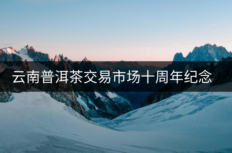 云南普洱茶交易市場(chǎng)十周年紀(jì)念套茶限量發(fā)行