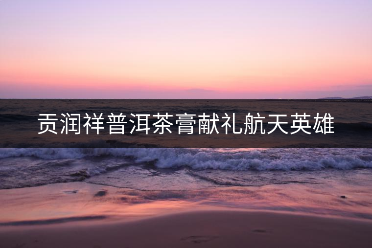 貢潤祥普洱茶膏獻禮航天英雄