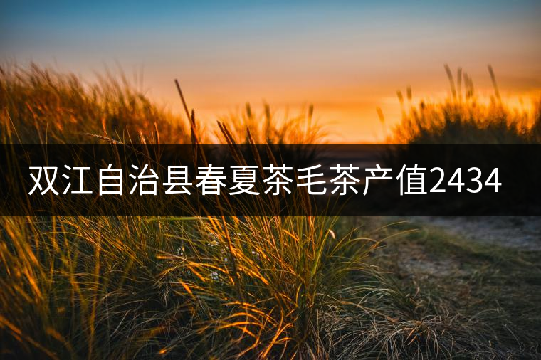 雙江自治縣春夏茶毛茶產值243465.12萬元，平均價穩居全市版首
