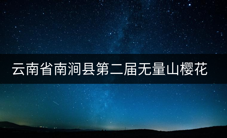 云南省南澗縣第二屆無量山櫻花節開幕