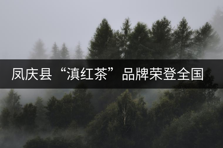 鳳慶縣“滇紅茶”品牌榮登全國區域品牌價值百強榜