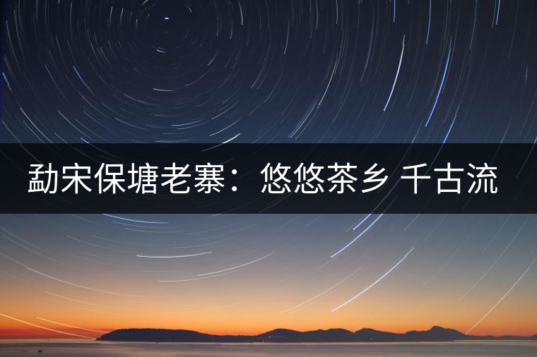 勐宋保塘老寨：悠悠茶鄉 千古流芳