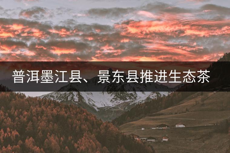 普洱墨江縣、景東縣推進(jìn)生態(tài)茶園建設(shè)