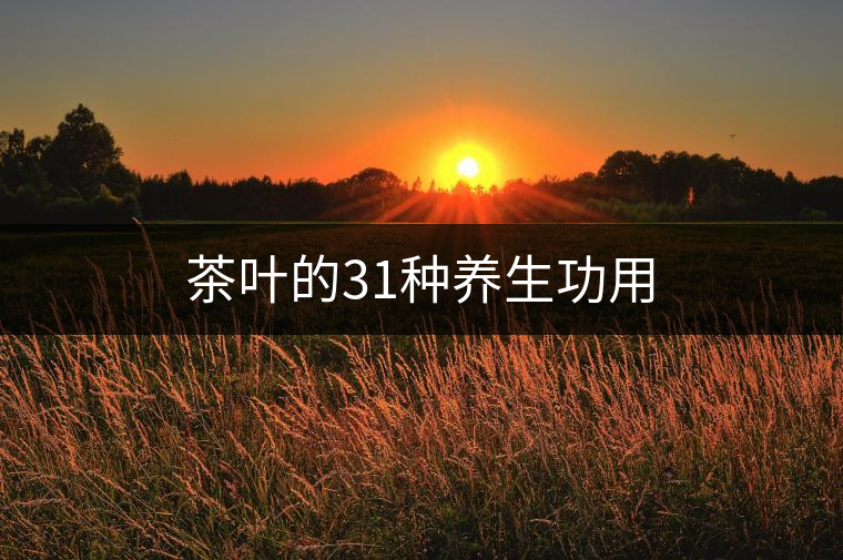 茶葉的31種養生功用