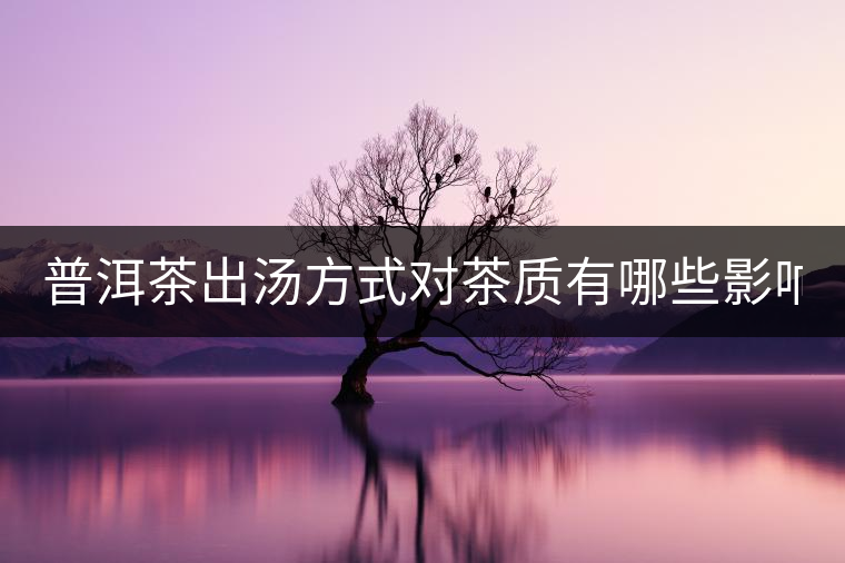 普洱茶出湯方式對茶質(zhì)有哪些影響? 普洱茶出湯方式對茶質(zhì)有哪些影響?