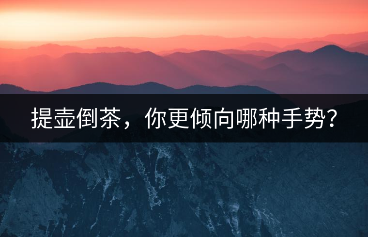 提壺倒茶,你更傾向哪種手勢? 提壺倒茶,你更傾向哪種手勢?