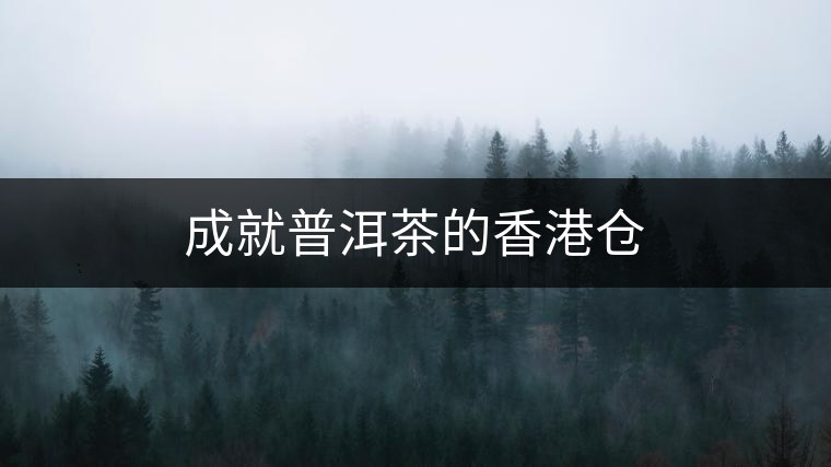成就普洱茶的香港倉 成就普洱茶的香港倉