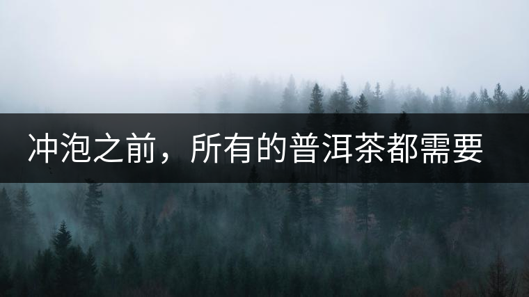 沖泡之前，所有的普洱茶都需要醒茶嗎？