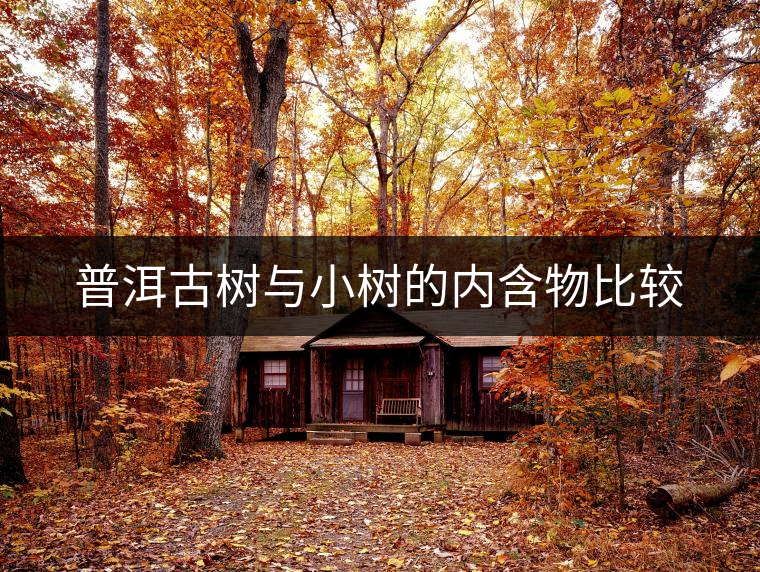 普洱古樹與小樹的內含物比較 普洱古樹與小樹的內含物比較