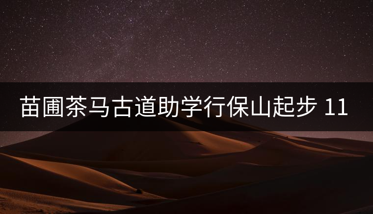 苗圃茶馬古道助學行保山起步 112名志愿者預計籌款100萬 苗圃茶馬古道助學行保山起步 112名志愿者預計籌款100萬