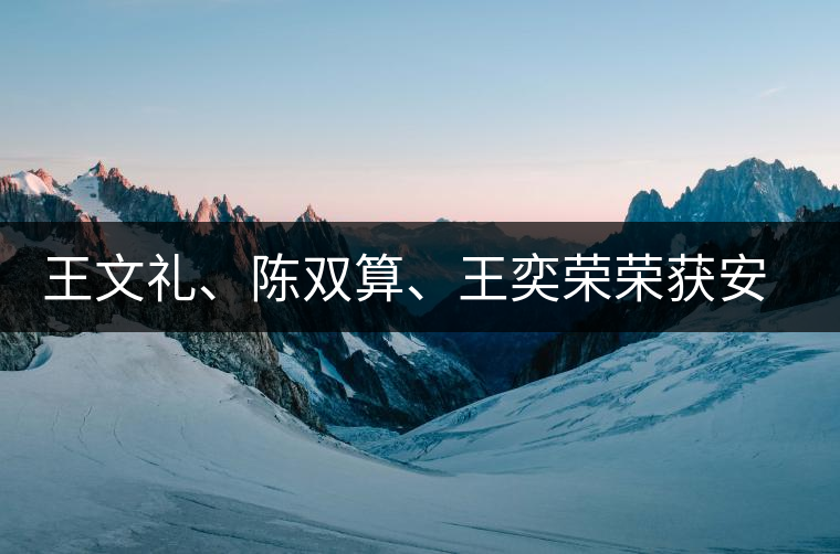 王文禮、陳雙算、王奕榮榮獲安溪茶界三杰 王文禮、陳雙算、王奕榮榮獲安溪茶界三杰
