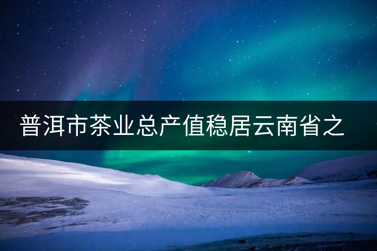 普洱市茶業總產值穩居云南省之首