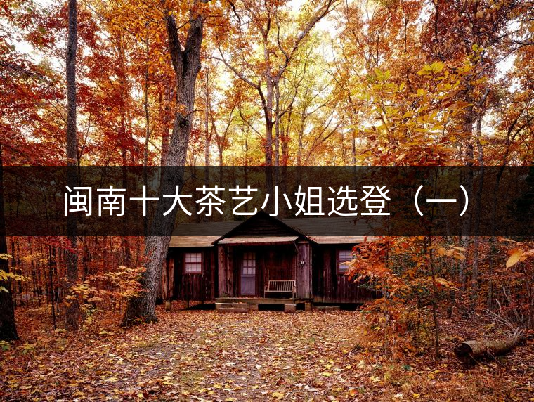 閩南十大茶藝小姐選登（一）