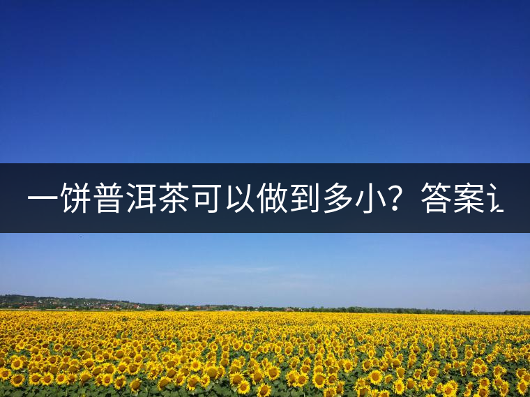 一餅普洱茶可以做到多小？答案讓人意想不到...