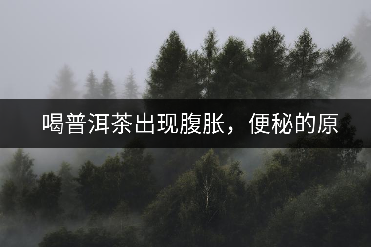 　喝普洱茶出現腹脹，便秘的原因