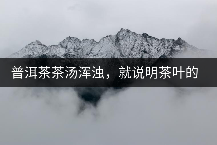 普洱茶茶湯渾濁，就說(shuō)明茶葉的品質(zhì)不好嗎？