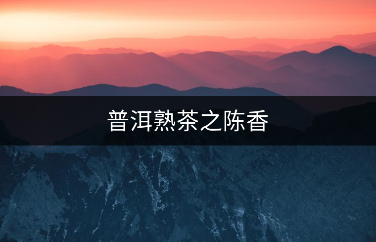 普洱熟茶之陳香 普洱熟茶之陳香