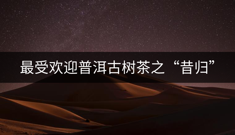 最受歡迎普洱古樹茶之“昔歸” 最受歡迎普洱古樹茶之“昔歸”
