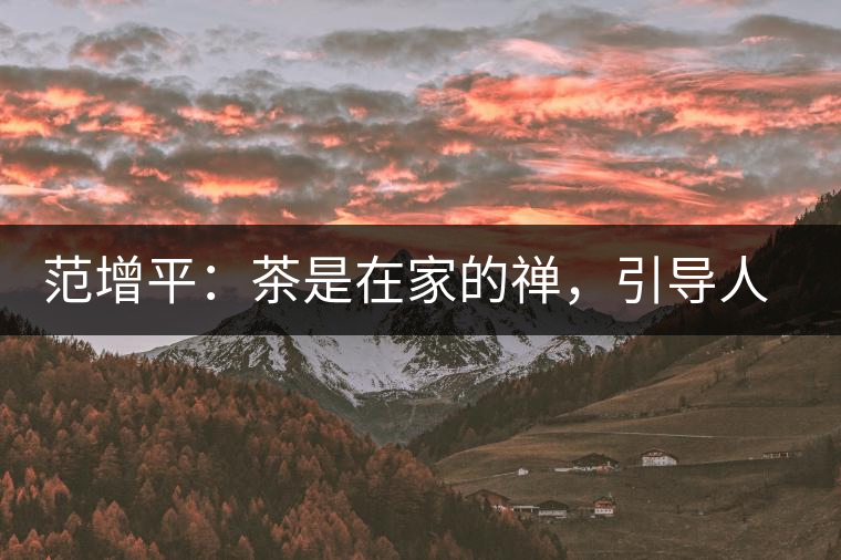 范增平:茶是在家的禪,引導(dǎo)人向善的本性 范增平:茶是在家的禪,引導(dǎo)人向善的本性