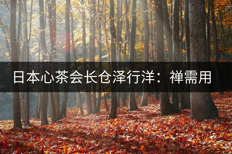 日本心茶會(huì)長倉澤行洋:禪需用茶去“抵達(dá)” 日本心茶會(huì)長倉澤行洋:禪需用茶去“抵達(dá)”
