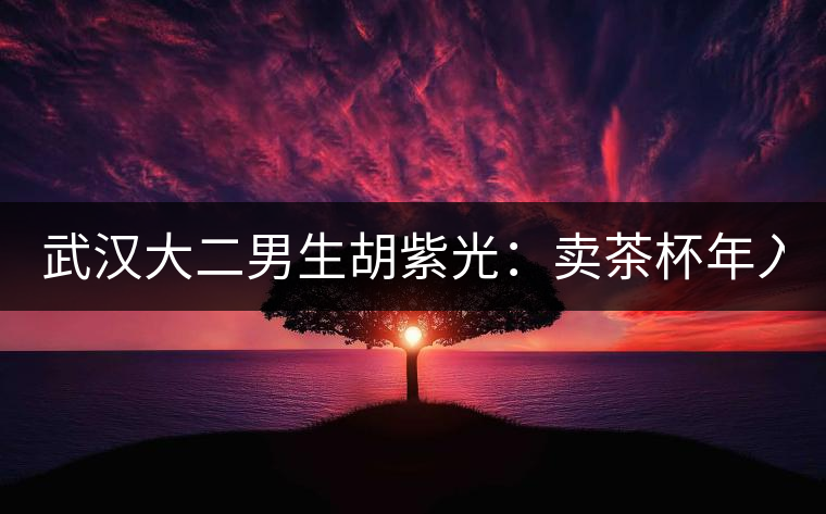 武漢大二男生胡紫光:賣茶杯年入30萬元 武漢大二男生胡紫光:賣茶杯年入30萬元