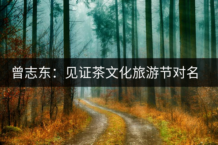 曾志東：見證茶文化旅游節對名山茶產業的推動和發展