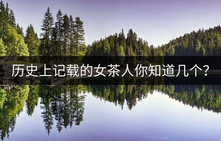 歷史上記載的女茶人你知道幾個? 歷史上記載的女茶人你知道幾個?