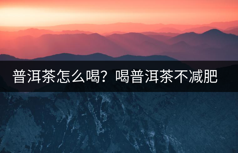 普洱茶怎么喝？喝普洱茶不減肥是為什么呢？喝普洱茶減肥要注意什么？