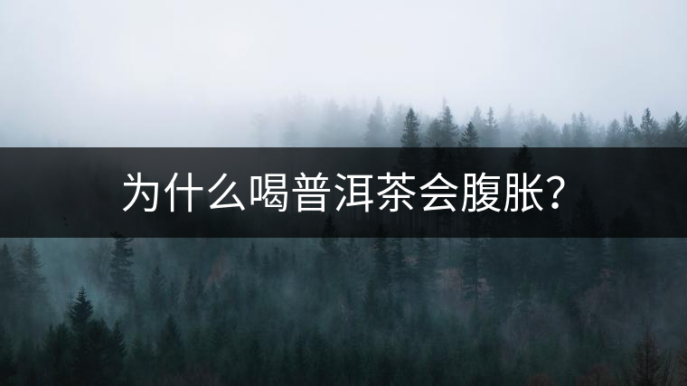 為什么喝普洱茶會腹脹? 為什么喝普洱茶會腹脹?