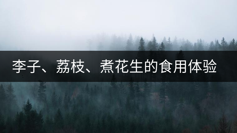 李子、荔枝、煮花生的食用體驗來比對普洱茶的湯體口感