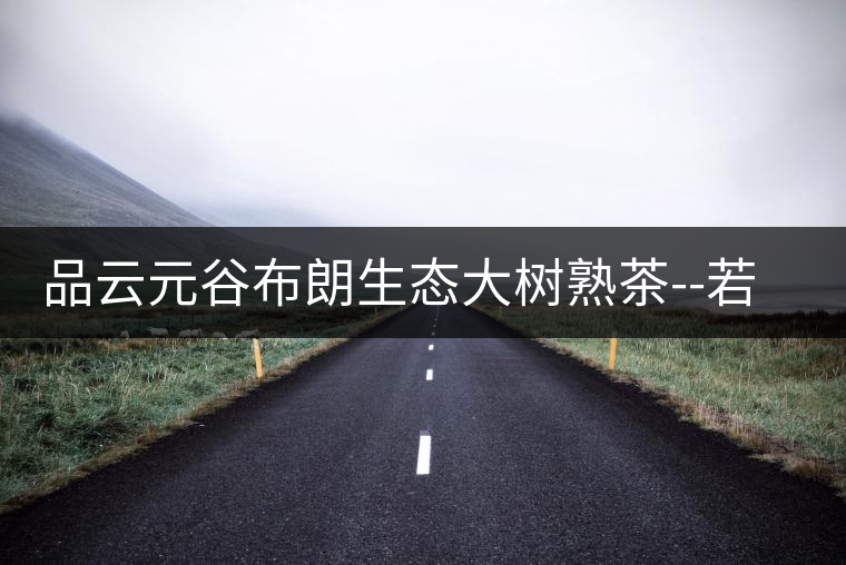 品云元谷布朗生態大樹熟茶--若谷 品云元谷布朗生態大樹熟茶--若谷