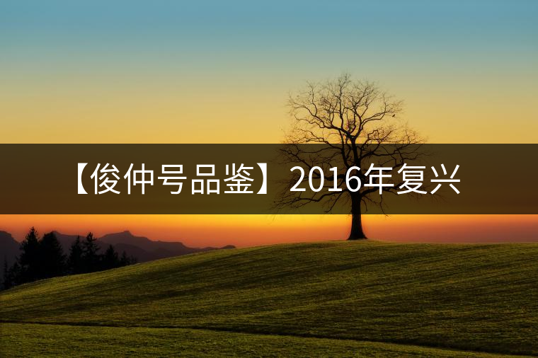 【俊仲號品鑒】2016年復興 【俊仲號品鑒】2016年復興