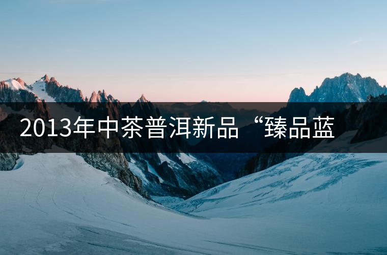 2013年中茶普洱新品“臻品藍印”產(chǎn)品詳細介紹 2013年中茶普洱新品“臻品藍印”產(chǎn)品詳細介紹
