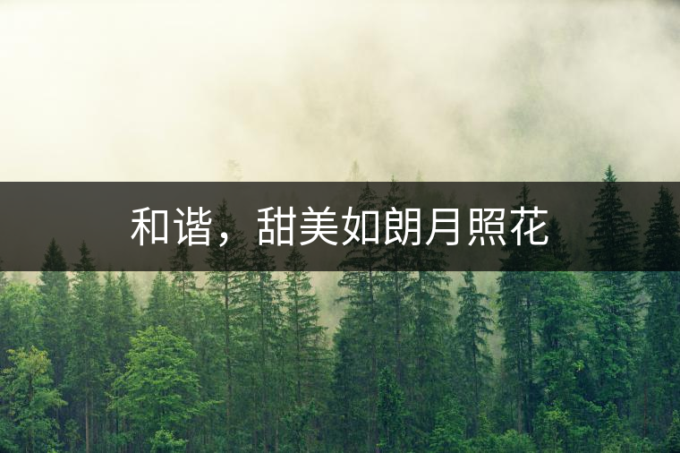 和諧，甜美如朗月照花