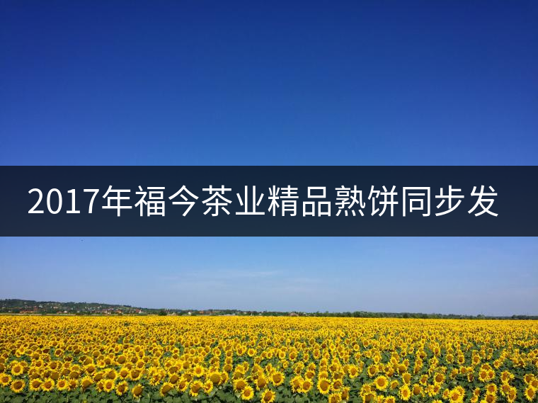 2017年福今茶業精品熟餅同步發售 2017年福今茶業精品熟餅同步發售
