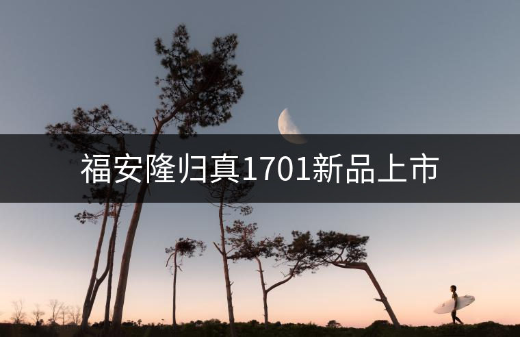 福安隆歸真1701新品上市 福安隆歸真1701新品上市