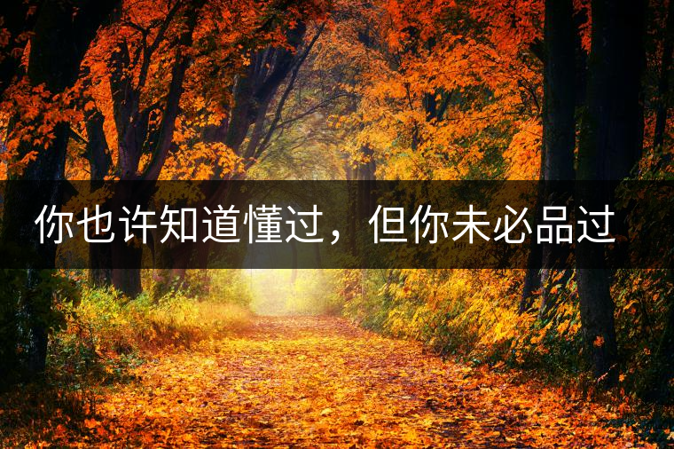 你也許知道懂過，但你未必品過磨烈