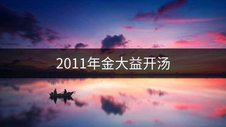 2011年金大益開湯 2011年金大益開湯
