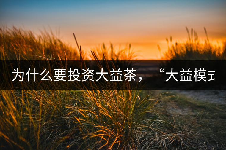 為什么要投資大益茶，“大益模式”告訴你！